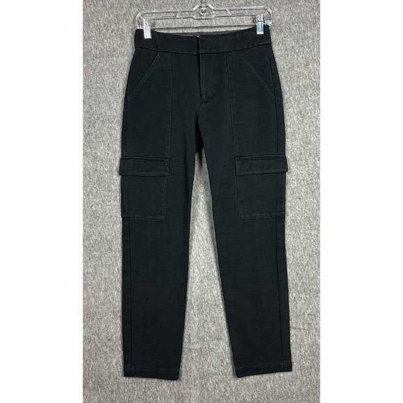 The Essential Slim By Anthropologie Women's Size 0 Black Pants Pockets Ankle - Picture 1 of 15